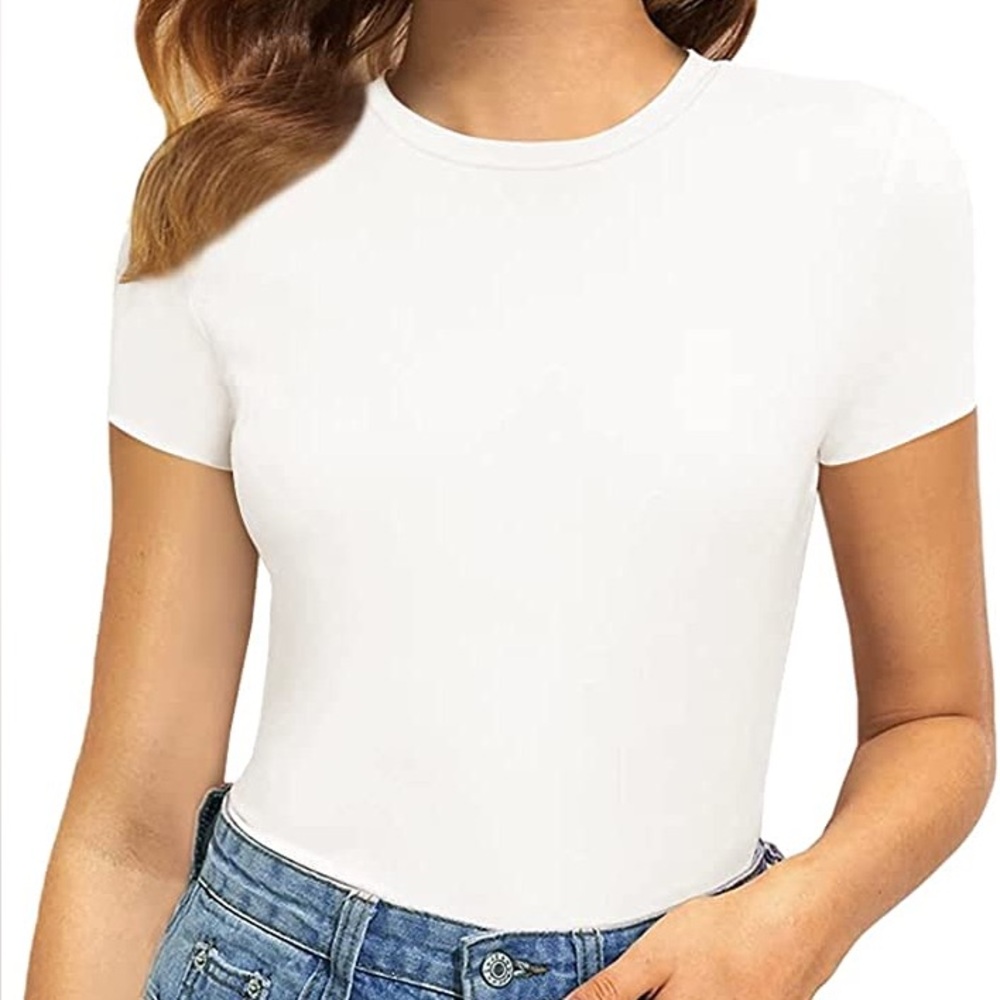 Mangopop Classic White Short Sleeve Tee
